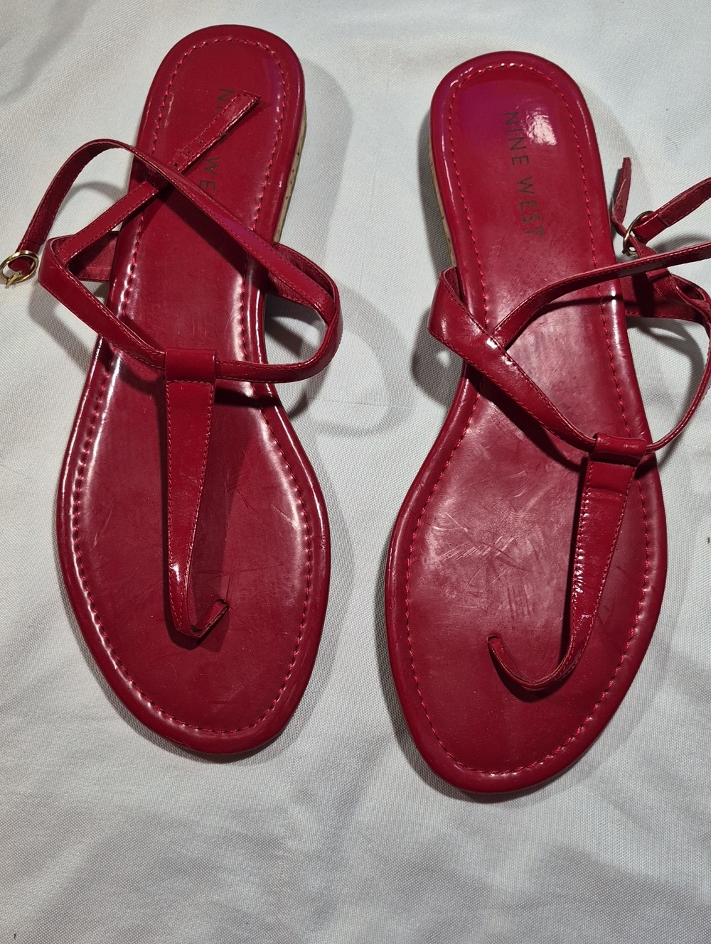 Nine West Leather Sandal Size 10